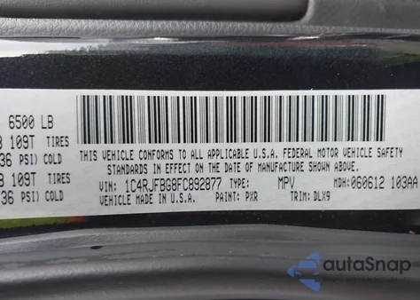 2015 Jeep Grand Cherokee Limited from USA, damaged, VIN 1C4RJFBG8FC892877